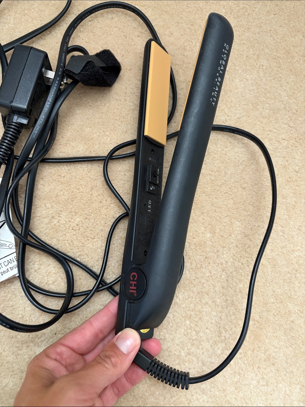 CHI Black & Gold Ceramic Hair Straightener - Compact Salon Performance